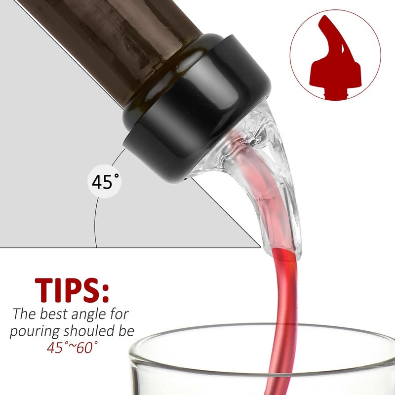NFFIBDH Automatic Measured Bottle Pourer - Quick Shot Spirit Liquor Pour Spouts with Dust Caps for Wine Cocktail Beverages - Ideal Home Bar Tools 1 oz / 30ml (Clear, 4 Pack) - Image 5